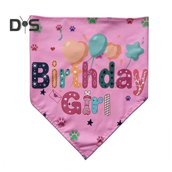 Dog Birthday Costume Accessory Pet Hat Bandana Numbers Set Puppy Dress Up Triangle Scarf Outfit for Small Medium Large Dogs