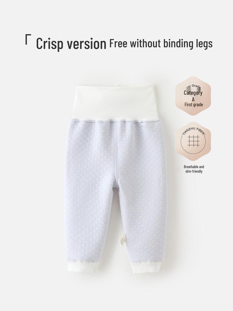 Baby Hochbund Gesteppte Warme Hose - Neugeborenes Herbst/Winter Baumwolle Einfarbig