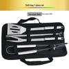 Outdoor BBQ Stainless Steel Tool Set: Knife, Fork, and Spatula