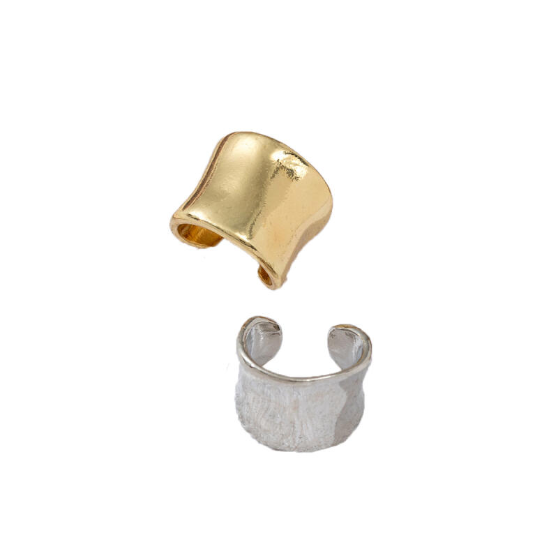 Simple Metal Frosted Ear Clips for Women Fake Piercing Irregular Wide C Shape Cartilage Clip Earring Ear Cuff Jewelry Gifts