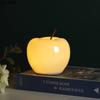 Glowing Ceramic Apple Statue Decoration Desk Ornaments Apple Sculpture Using Button Batteries Glowing Apple Room Aesthetic Decor