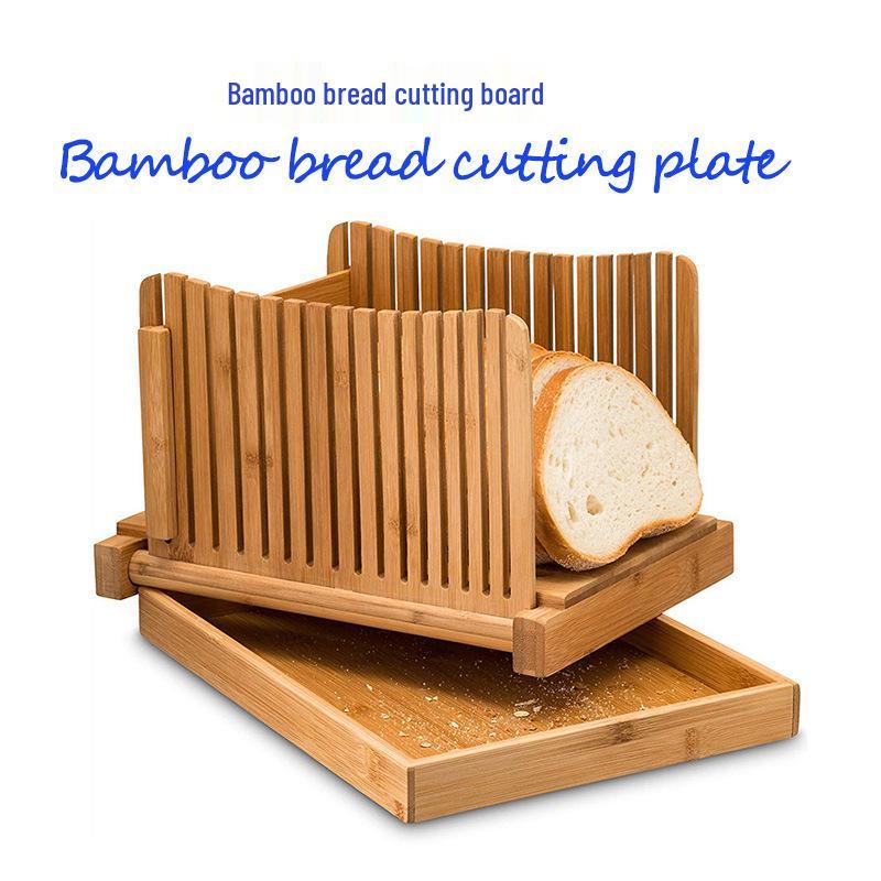 Bamboo Home Bread Cutting and Slicing Board - Durable Chopping and Toasting Plate
