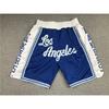 Just Don Retro Americano Mágico Pantalones Cortos Deportivos Bordados para Hombre Pantalones Cortos de Baloncesto High Street Pantalones Cortos del Equipo Lakers Pantalones Cortos de Cinco Puntos