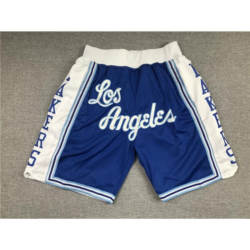 Just Don Retro Americano Mágico Pantalones Cortos Deportivos Bordados para Hombre Pantalones Cortos de Baloncesto High Street Pantalones Cortos del Equipo Lakers Pantalones Cortos de Cinco Puntos