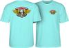 Powell Peralta WINGED RIPPER Koszulka na deskorolkę CELADON Koszulka Unisex