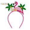 Summer Hawaiian Luau Headbands Palm Tree Flamingo Felt Beach Party Hair Accessory for Tropical Theme Party Supplies