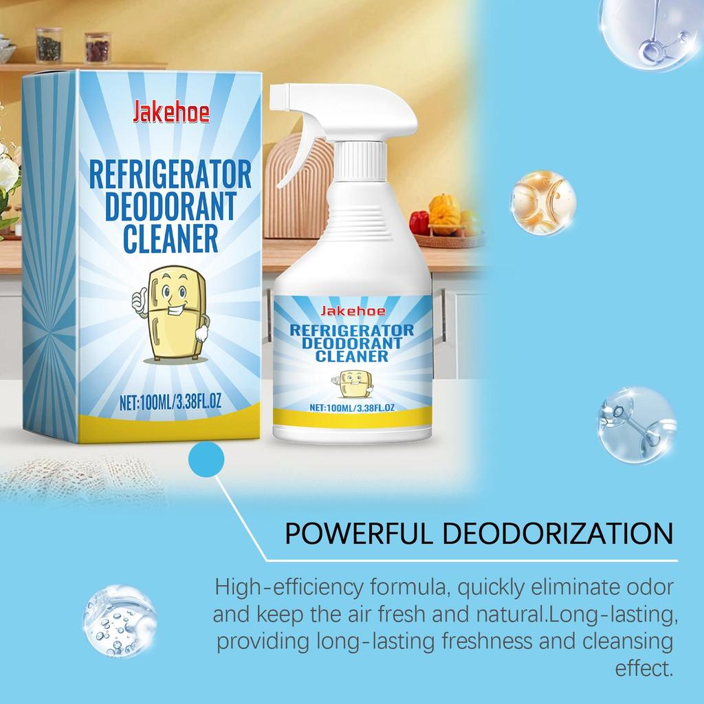 Jakehoe Kühlschrank Desodorierender Reiniger Gefrierschrank Geruchsentferner Kühlschrank Schnelle Geruchsentfernung Reinigungsspray