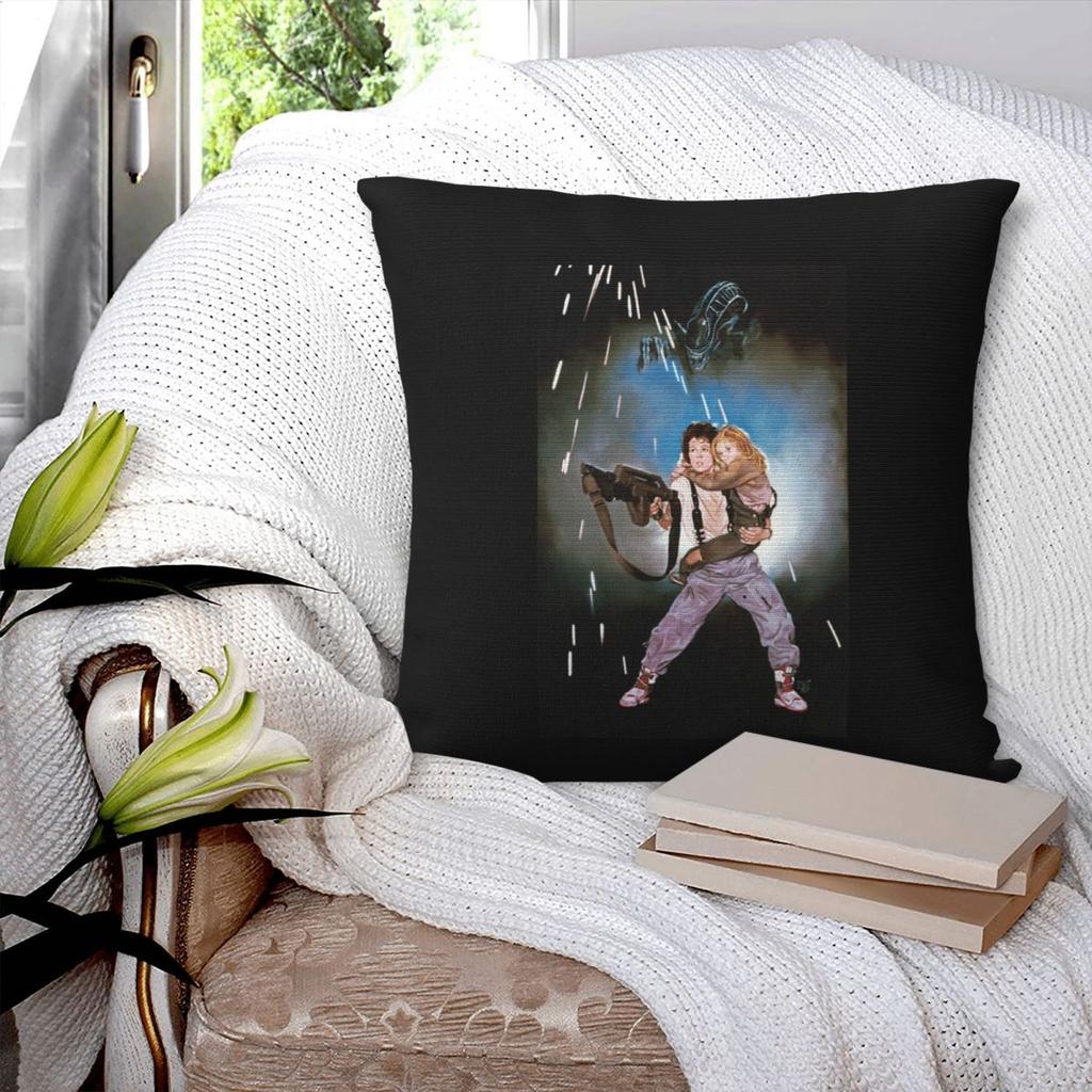 Aliens Ripley And Newt Square Pillowcase Cushion Cover Pillow Case Throw Pillow Cover for Home Bedroom Car