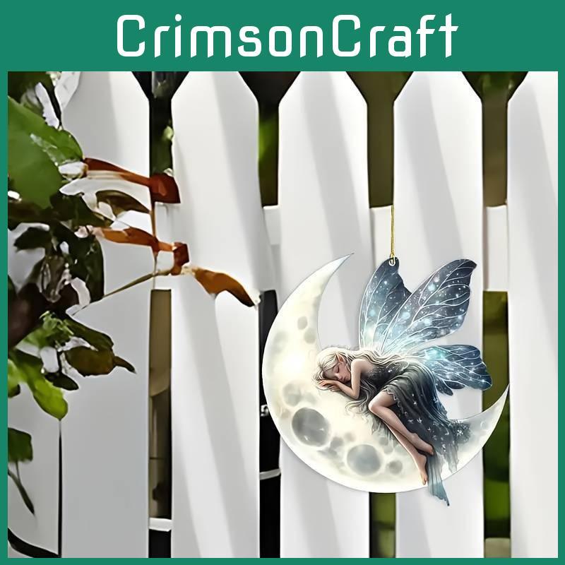 Tree Acrylic Christmas Flat Moon Elf Car Hanging Seasonal Enhancement Interior