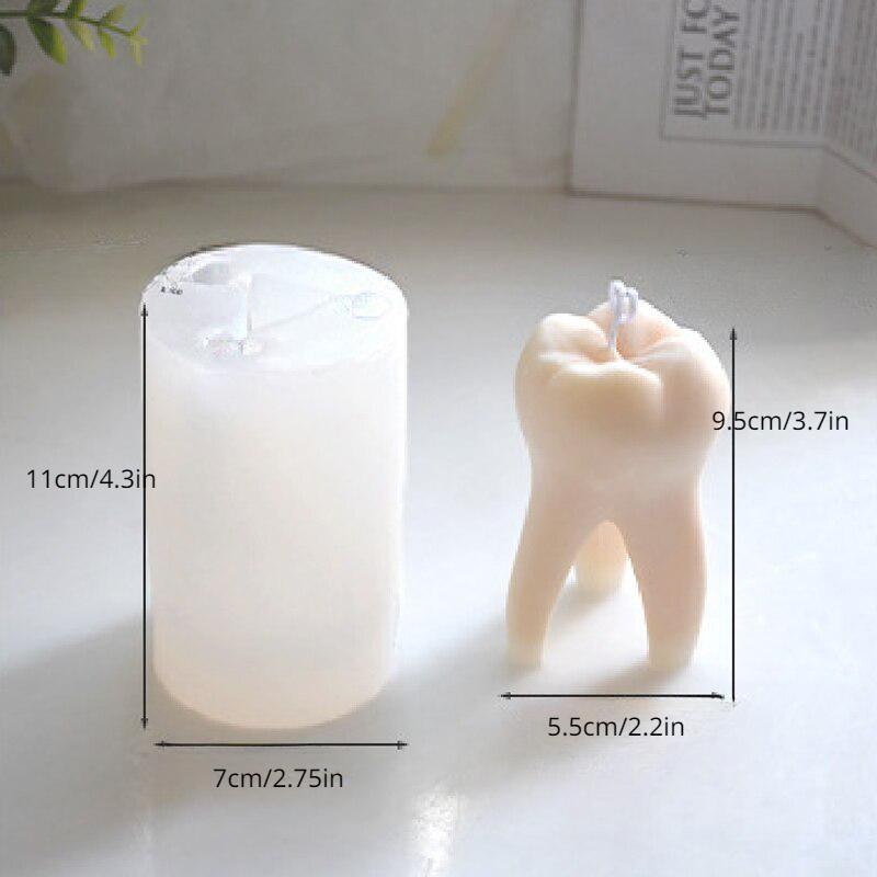 Große 3D Dental Silikon Kerze Form Simulation Zähne Aromatherapie Gips Harz Seife Backform Home Art Deco Party Ornament