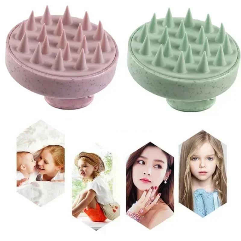 Bathroom Household Portable Cleaning Tools Portable Silicone Shampoo Head Scalp Comb Hair Washing Comb Body Massage Brush