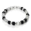 8mm White Howlite Stone Women Bracelet Metal Spacer Charm Natural Agates Pink Rose Quartz Beads Bracelets for Men Jewelry Gifts