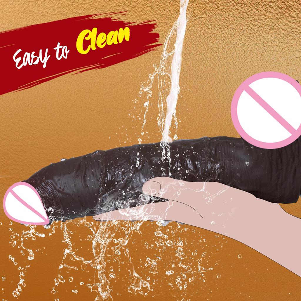 Realistic Black Dildo with Suction Cup Silicone Penis Anal Dildos Adults Sex Toys for Women Man Strapon Dick Vagina Stimulator