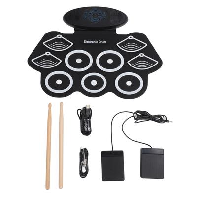 Set Tobe Electronice 9 Paduri 2 Difuzoare Stereo Portabil USB Rulează MIDI Pad Tobe Practică pentru