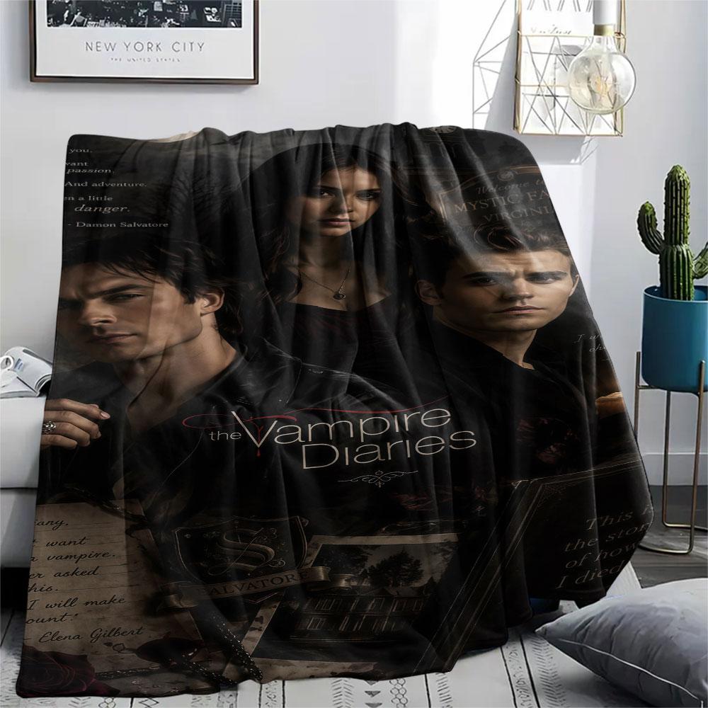 1PC The Vampire Patterned Flannel Blanket Suitable For All Seasons for Home Decor Warmth and Comfort Gifts Holiday Present