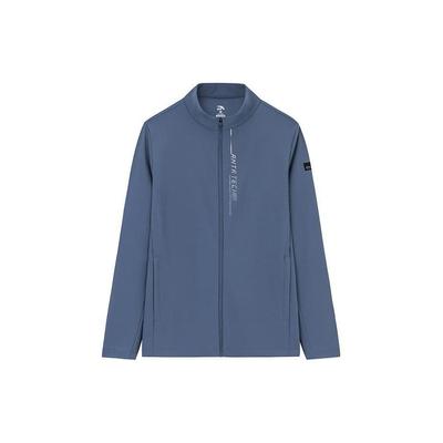 Training Series Letter Print Knitted Sports Jacket Men Jackets Whale-Fin-Blue 152337712-1