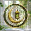 2D Acrylic Star Moon Lantern Suncatcher, Crescent Moon Window Hanging Ornament for Home, Patio, Garden, Ramadan Decor, Housewarming Gifts for Family