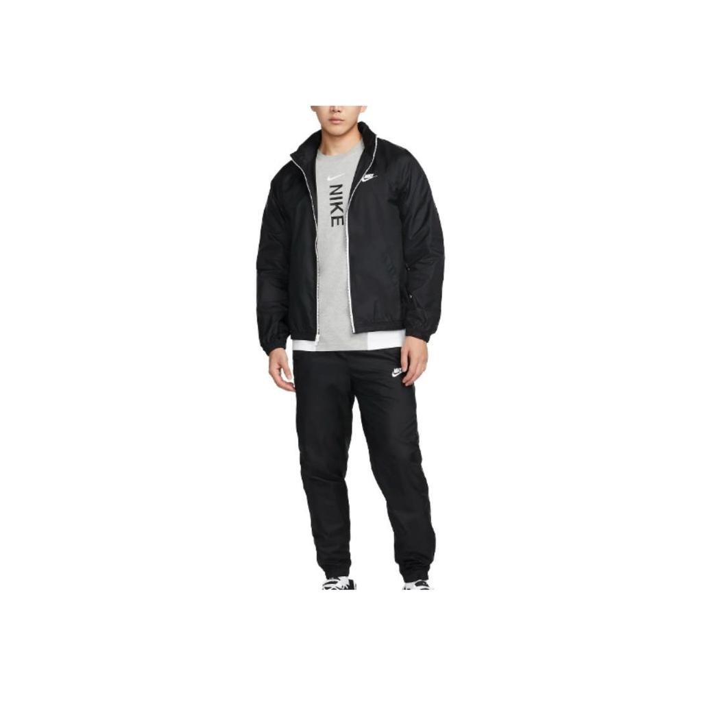 Nike Alphabet Stand Collar Zip-Up Long-Sleeve Elastic Waist Casual Tracksuit Men Sportswear Black DR3338-010