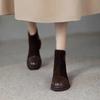 Fashion Booties Soft Round Toe Retro Style Female Short Shoes Height Increasing Large Size Warm Autumn High Quality Women's Ankle Boots