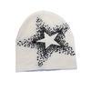 Low MOQ Cuffless Jacquard Acrylic Beanie All Print Y2K Street Hip-hop Fashion Star Pattern Custom Logo Embroidery Travel