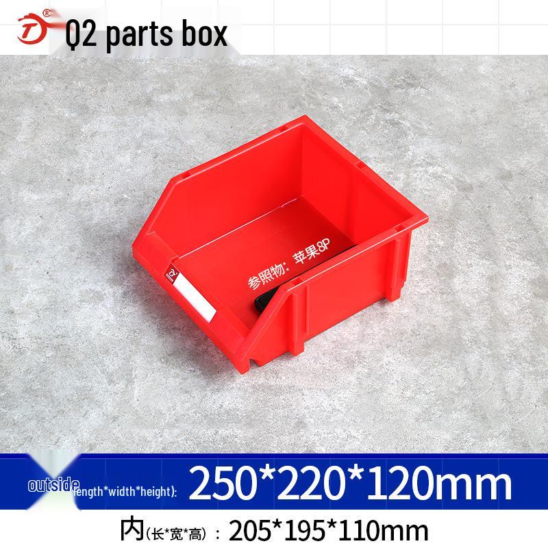 Thickened Tool and Parts Storage Box with Slanted Mouth