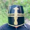 Medieval Black Brass Crusader Templar Helmet  Steel  Brass Knight Armor  Cosplay Helmet LARP Reenactment Gear Collectibles Gift
