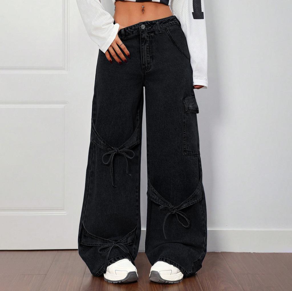 Ladies' Retro Straight Leg High Waisted Jeans