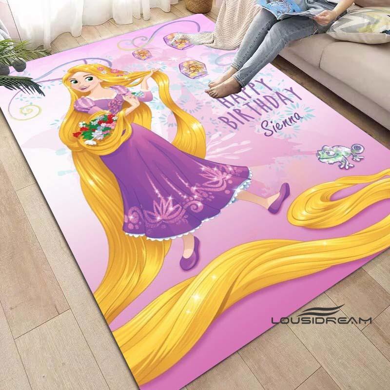 Disne Movie Tangled Rapunzel Princess Area Rug,Carpet for Home Living Room Bedroom Sofa Doormat Kitchen Decor Non-slip Floor Mat
