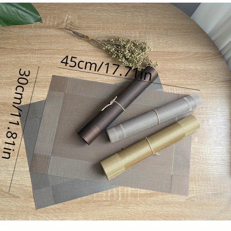 Einfarbig gestreifte rutschfeste PVC-Matte Western-Stil Isolieruntersetzer für Küchentischgeschirr Europäische Tischaccessoires