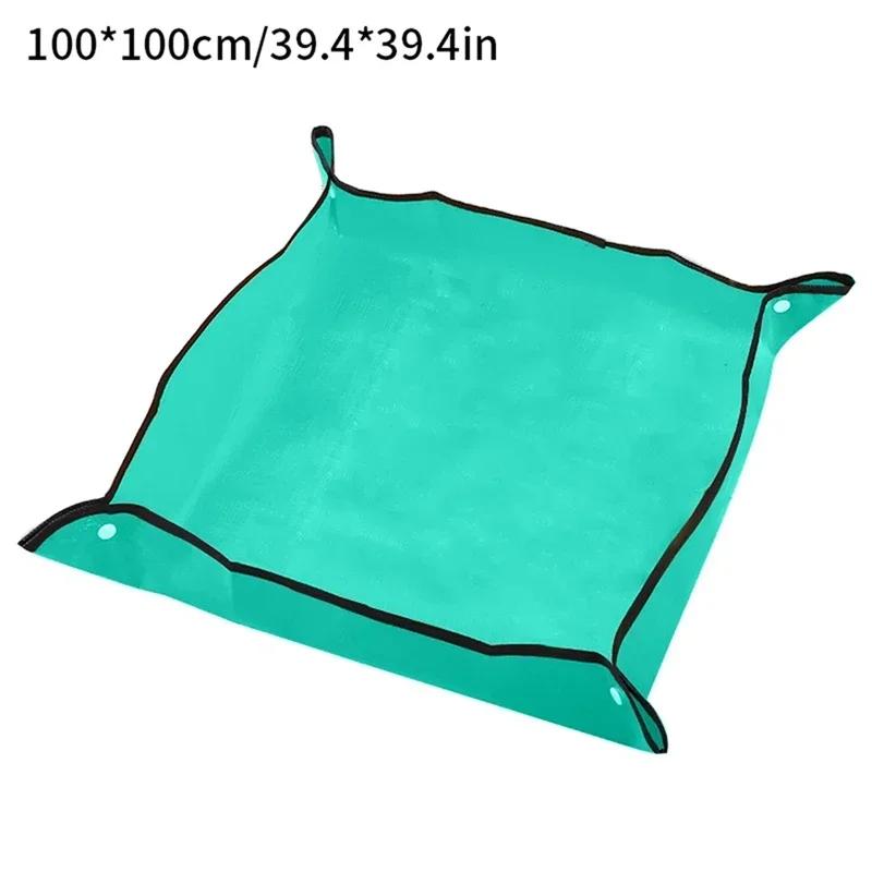 33/50/66/75/100cm Gartenmatte PE Transplantiermatte Wasserdichte Quadratische Pflanzerde-Matte Verdickt Faltbar Garten Zubehör
