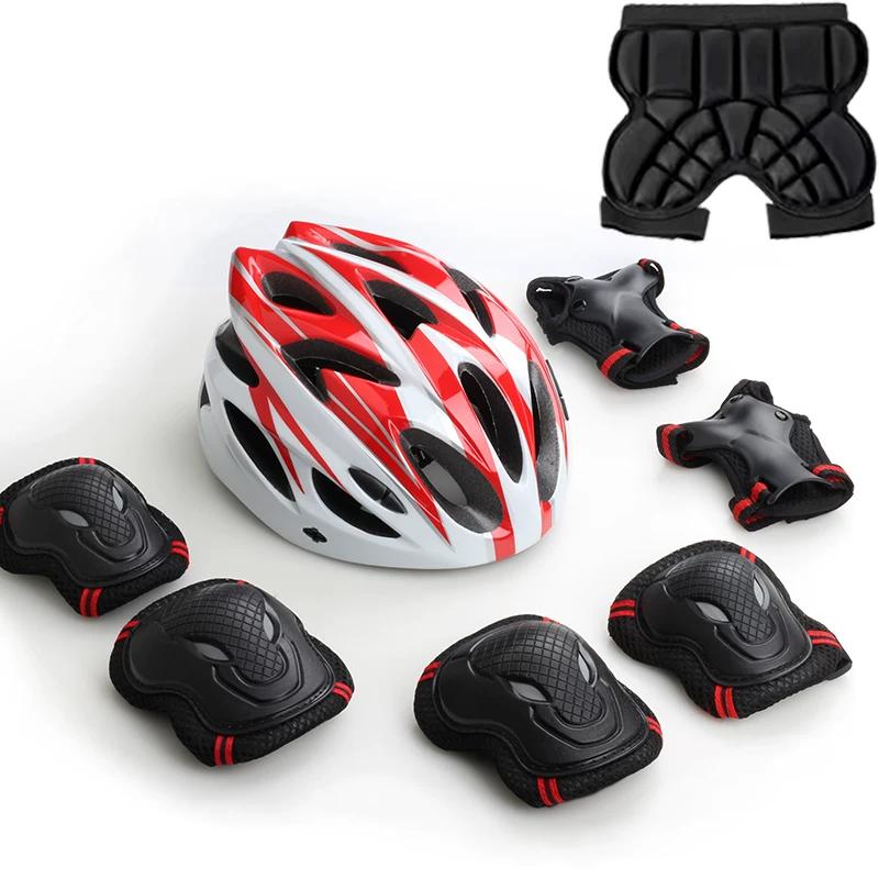 Roller Skating Protective Gear Thickened Set Adult and Children Knee Pads Men and Women Skateboarding the Skating Shoes Skating Balance Bike Helmet