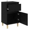 Nightstand Black Oak Effect 40 x 35 x 70 cm Wood Based Material