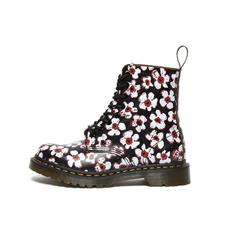 Dr. Martens 1460 Pascal Fashion Versatile Boots Women boots Black White 26456002