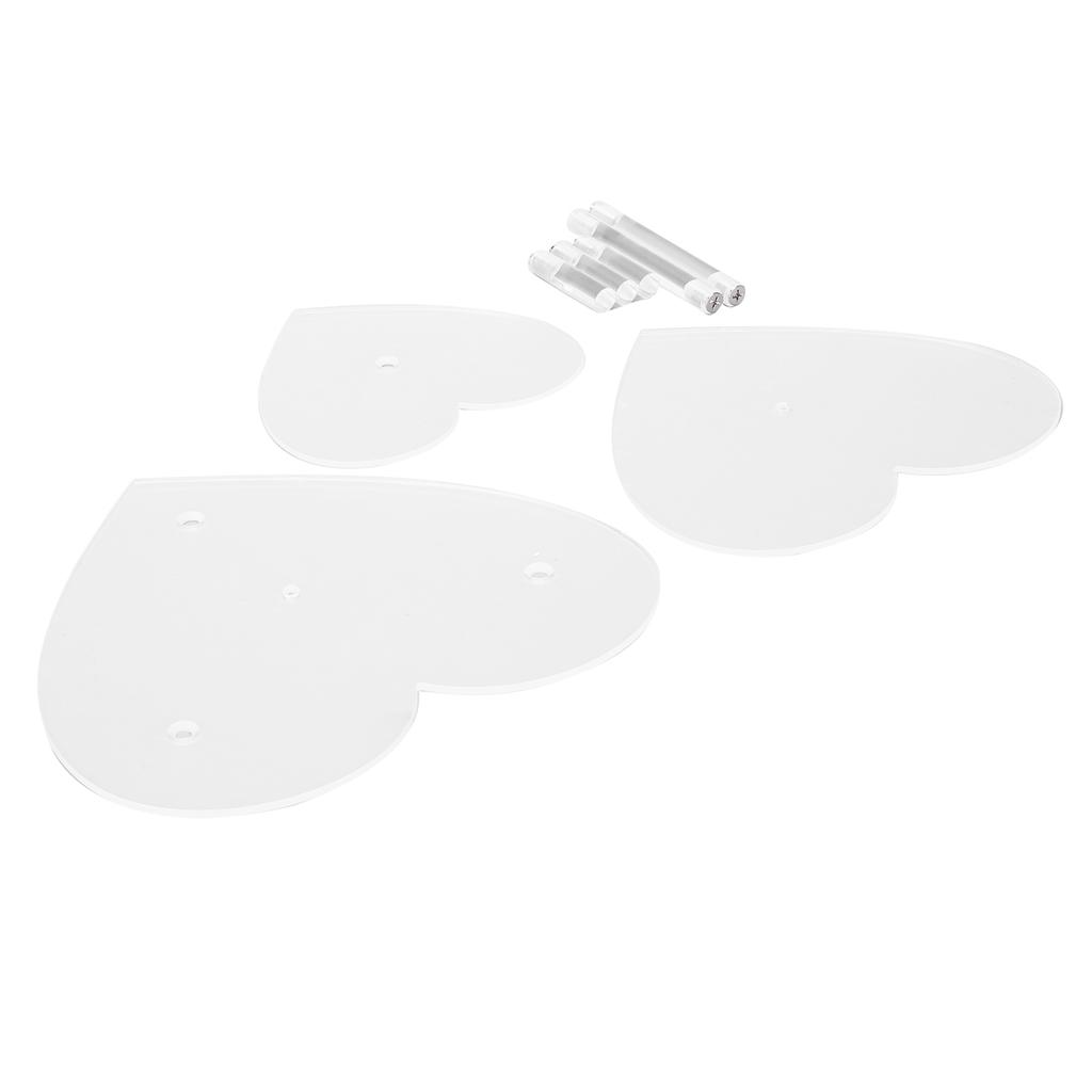 Acryl Cupcake Ständer 3 Etagen Herzform Klar Dessert Präsentationsständer für Hochzeit Geburtstagsfeier