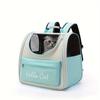 Large capacity collapsible pet backpack with zip closure handle and mesh vent perfect for cats and small dogs traveling