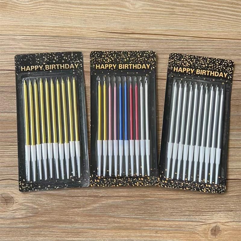 Gold-Plated Number Candle Set (50 Pieces) - Free Shipping, One-Year-Old Birthday Cake Decorations
