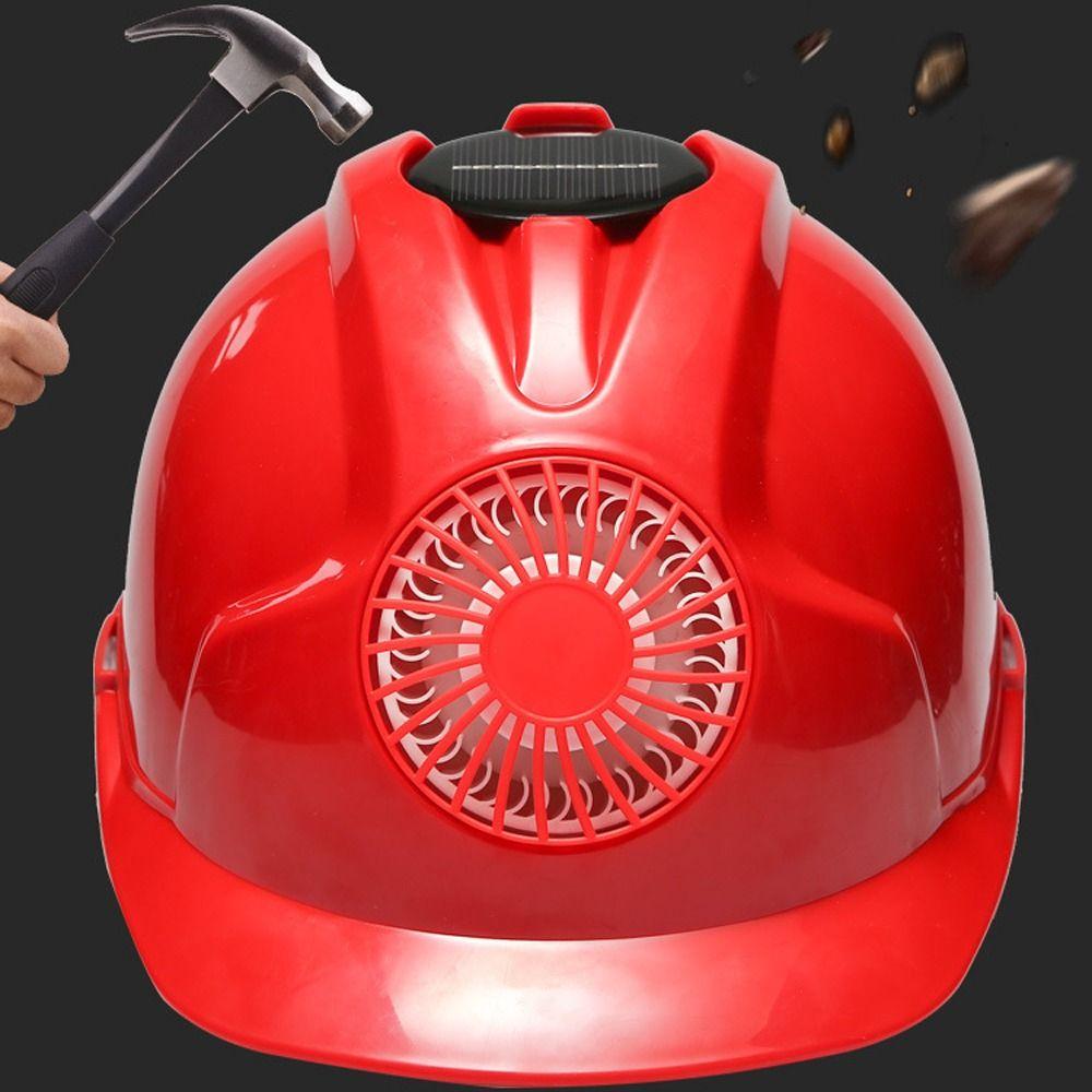 Sunscreen Solar Power Fan Helmet Adjustable Protective Cap Safety Helmet  Construction Workplace