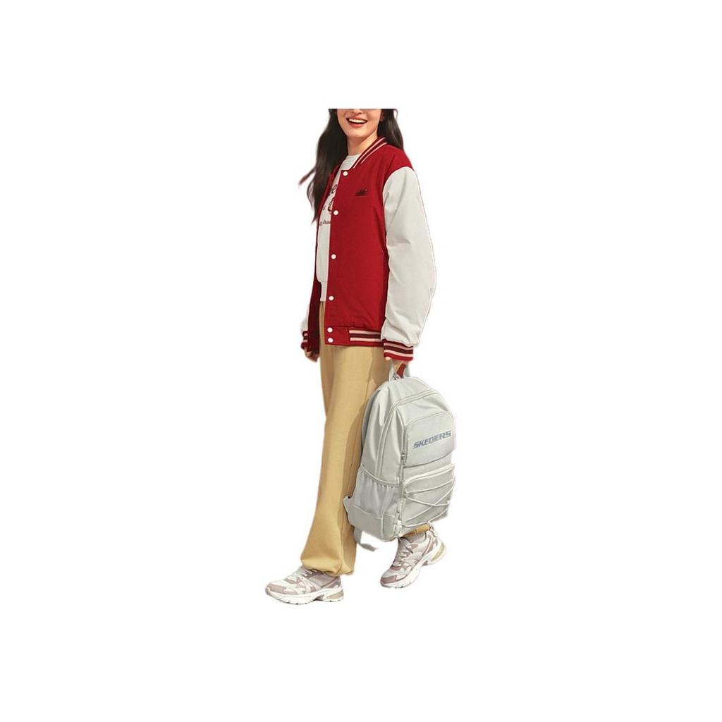 Skechers New Year Series Lace-Up Solid Color Casual Knitted Sports Pants Women Pants Beige L125W111-00VC