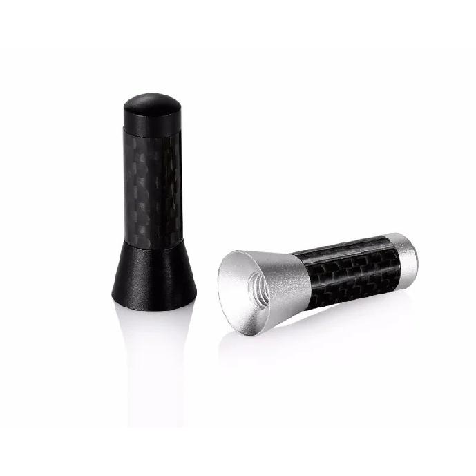 3.5cm Car Antenna Mini Carbon Fiber Radio Aerial Auto Accessories For Peugeot 206 208 Citroen C4 C2 Mini Cooper Acura Ford BMW