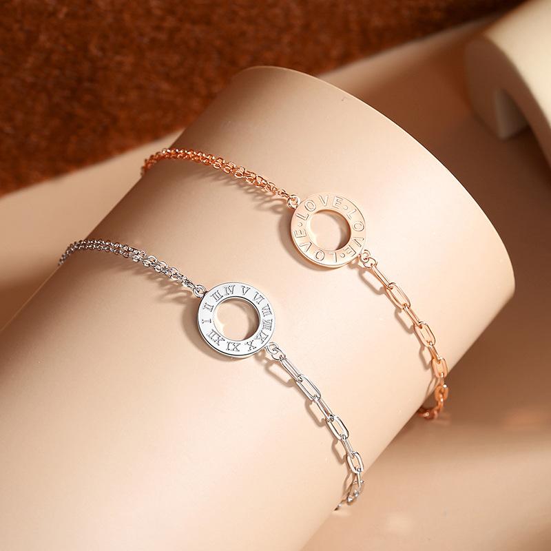 Tancise 925 Sterling Silver Cyrkon Bransoletka Biżuteria Geometryczny łańcuszek z koralików Link Bransoletki Moda Grzywny prezent ślubny dla dziewczyny Kobiety