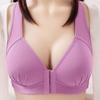 Shakeproof Push Up Bra Breathable Front Button Comfort Gather Underwear Wirefree Yoga No Steel Ring Large Size