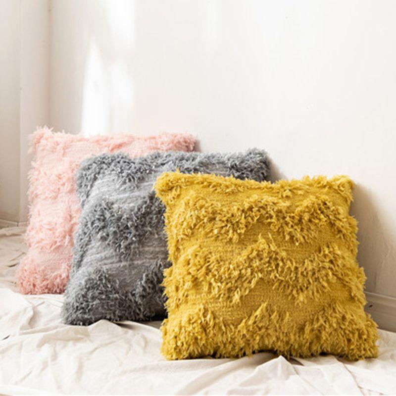 fuzzy decorative pillows