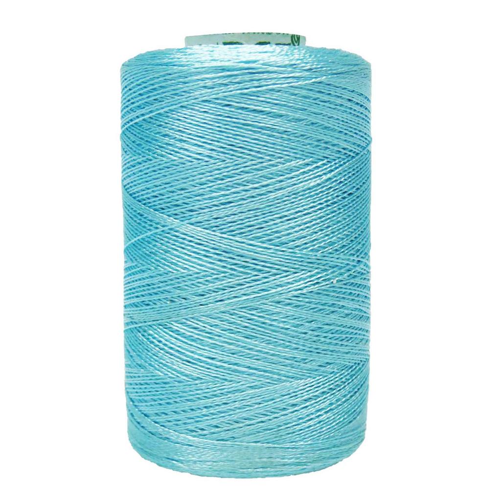 Aqua Blue Spool Overlocking Hand Machine Polyester Cones Serger 400 Mtr