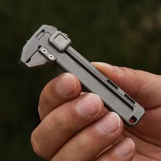 Mini Vernier Caliper Ruler with Precision Measurements Metal EDC Wrench Bottle Opener Outdoor Keychain Tool
