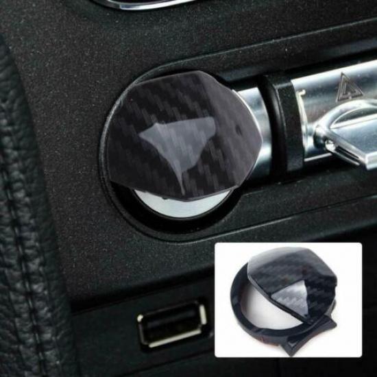 Carbon Fiber Engine Start Stop Button Switch Cover Trim For Ford Mustang 15-2021