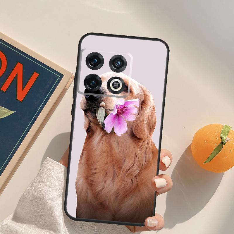 Goldener Retriever Hundehülle Für OnePlus 11 10 9 8 Pro 8T 9R 10T 9RT Ace Nord 2 2T CE N10 N100 N20 N200 Rückabdeckung