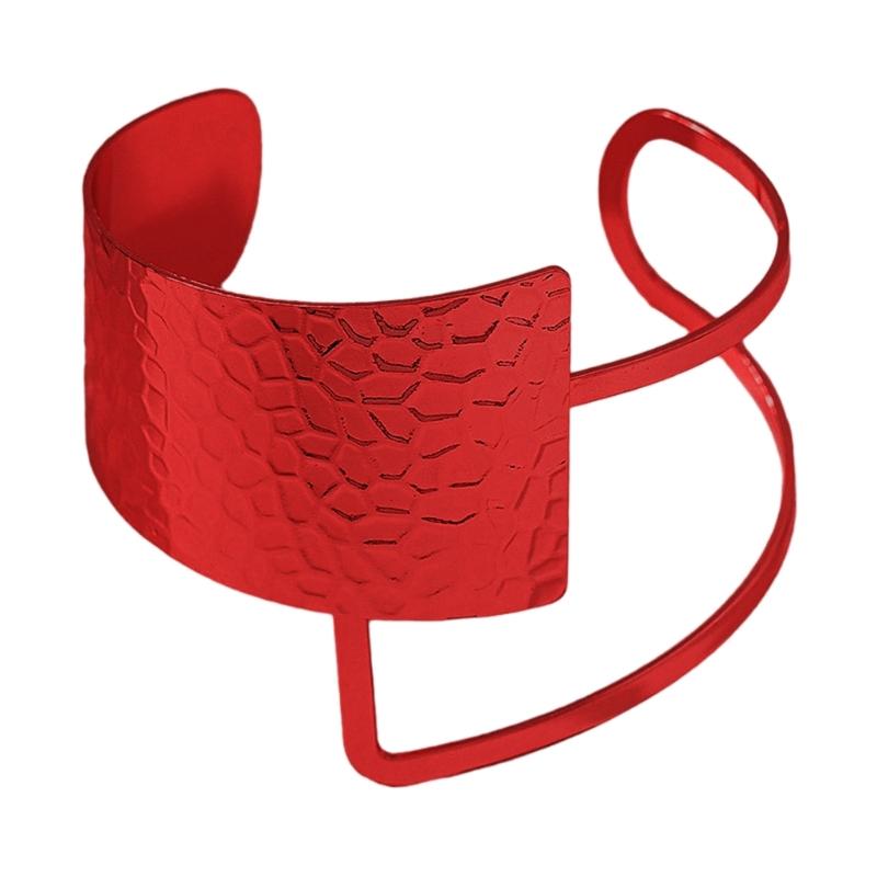 Irregular Open Cuff Bracelet for Women Exaggerated Wristchain Adjustable Bangle Geometric Jewelry Festival Accessories