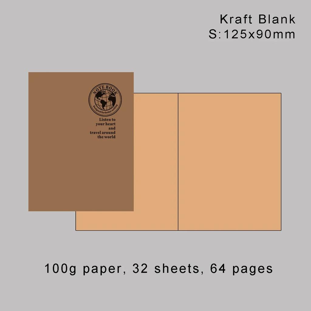 Retro Foil Gold Cover Travelers Notebook Refill Filler Paper for Midori Notebook and Journal Insert Refill Standard Passport