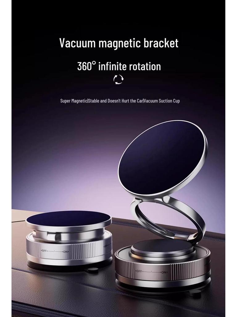 2025 Magnetic Car Phone Holder with Vacuum Suction Cup, Compatible with MagSafe