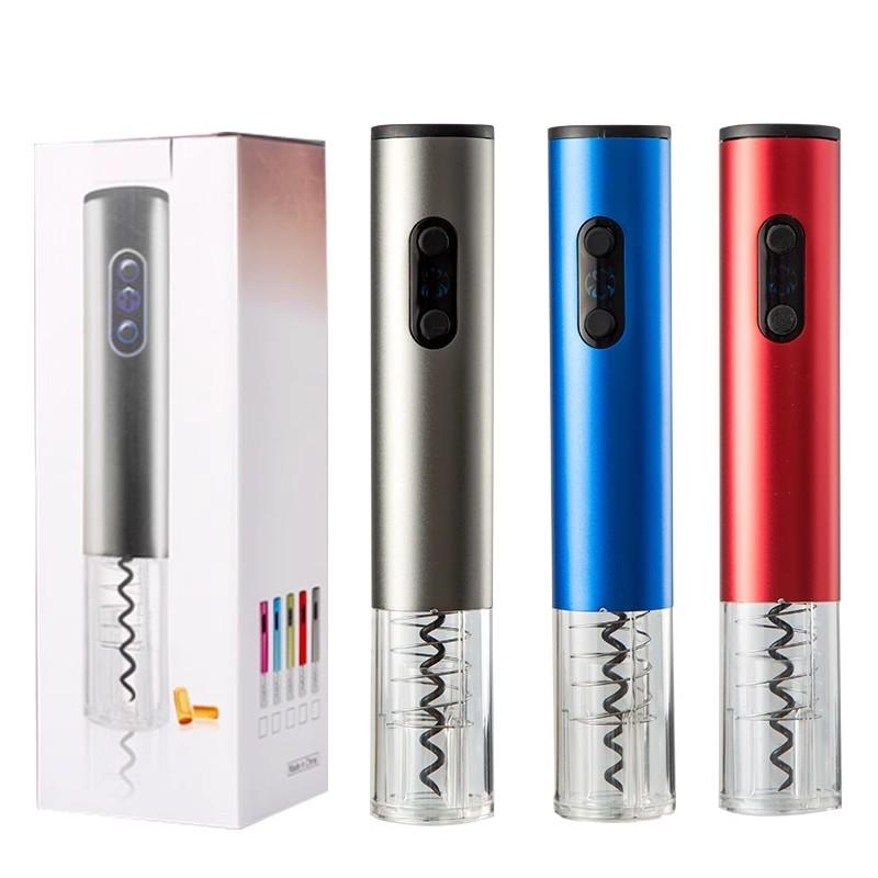 Automatic Wine Beer Bottle Opener Corkscrew Kit Electric Corkscrew With Foil Cutter 3 Color